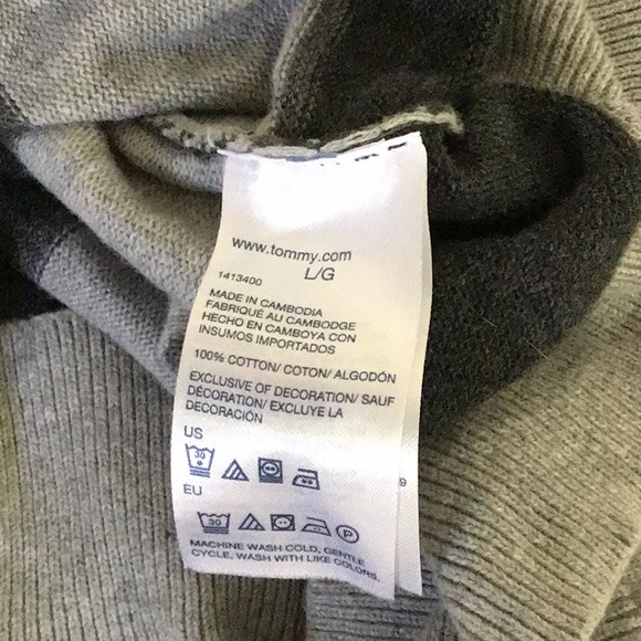 Tommy Hilfiger VGUC. Dark and light grey striped sweater, Cotton. Size L - Picture 11 of 11